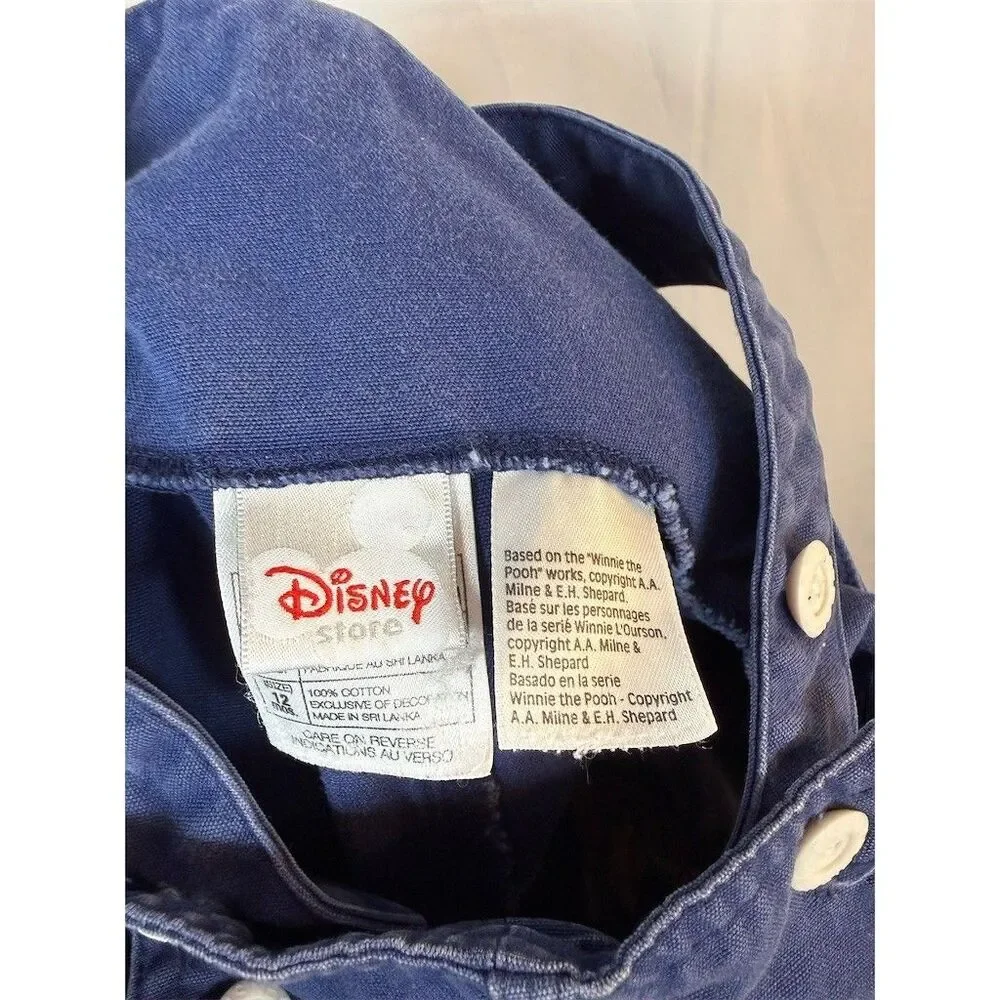 Disney Baby Winnie the Pooh & Tigger Blue Denim Overalls Snap Legs - Picture 12 of 14
